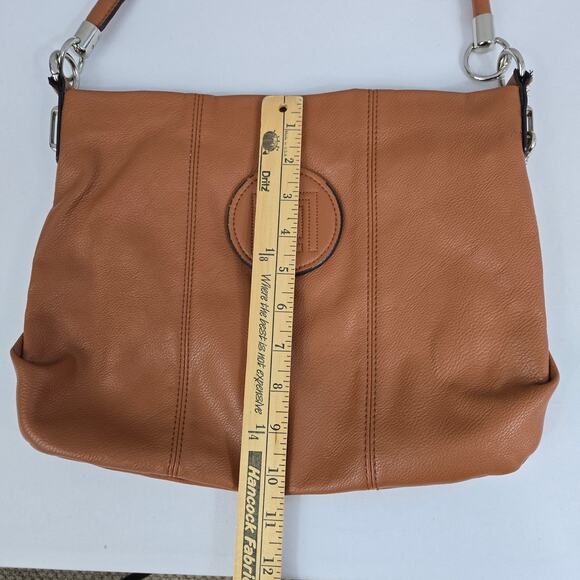 Liz Claiborne Tan Zipper Closure Satchel Shoulder Bag / Purse with Tassel Detail - Picture 14 of 14